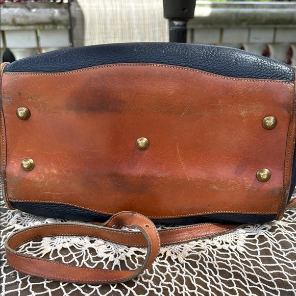 Dooney & Bourke Blue and Tan Crossbody Bag with Adjustable Strap - Picture 3 of 6
